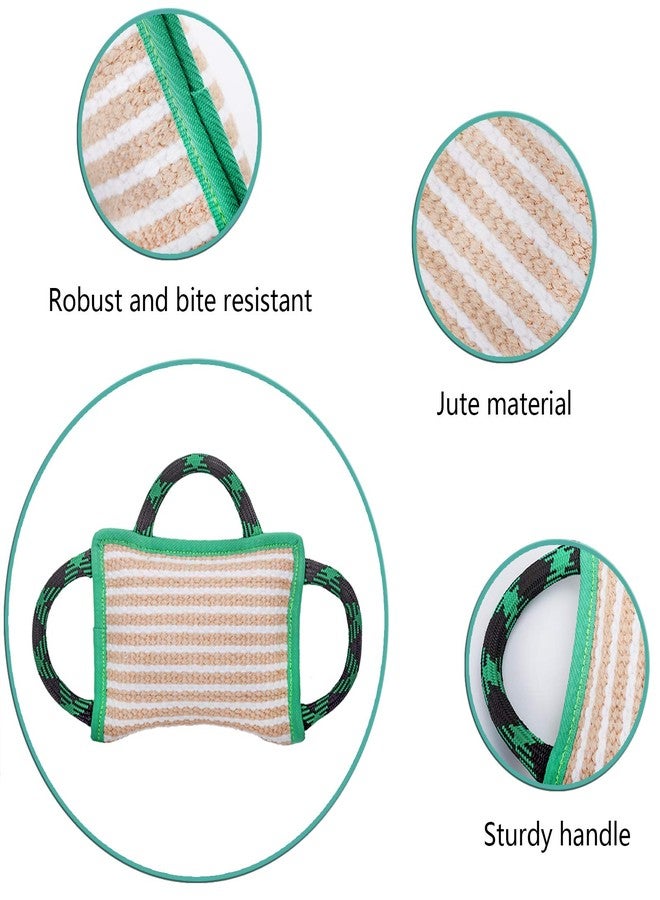 ToLanbbt Dog Toy, Tug of War Jute Bite Pillow (11' x 7.8'), Training Equipment for Medium to Large Dogs, Green - Image 3